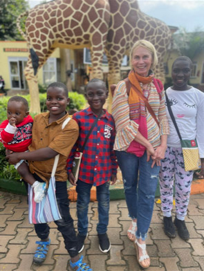 Kim with Orphans Uganda